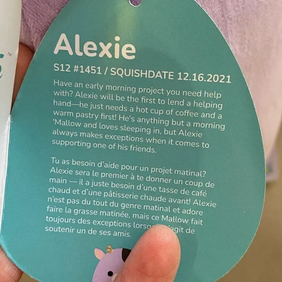 Alexie the Cow Squishmallows NWT 12” with sparkly horns - Picture 4 of 5